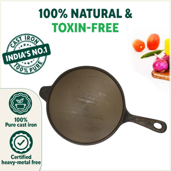 Cast Iron Tawa(With Handle) - Image 3